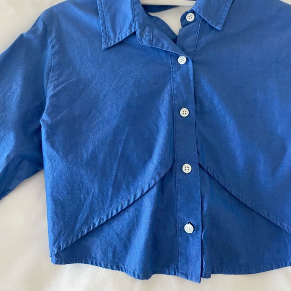 Jonathan Simkhai Cropped Button Down - Picture 1 of 3